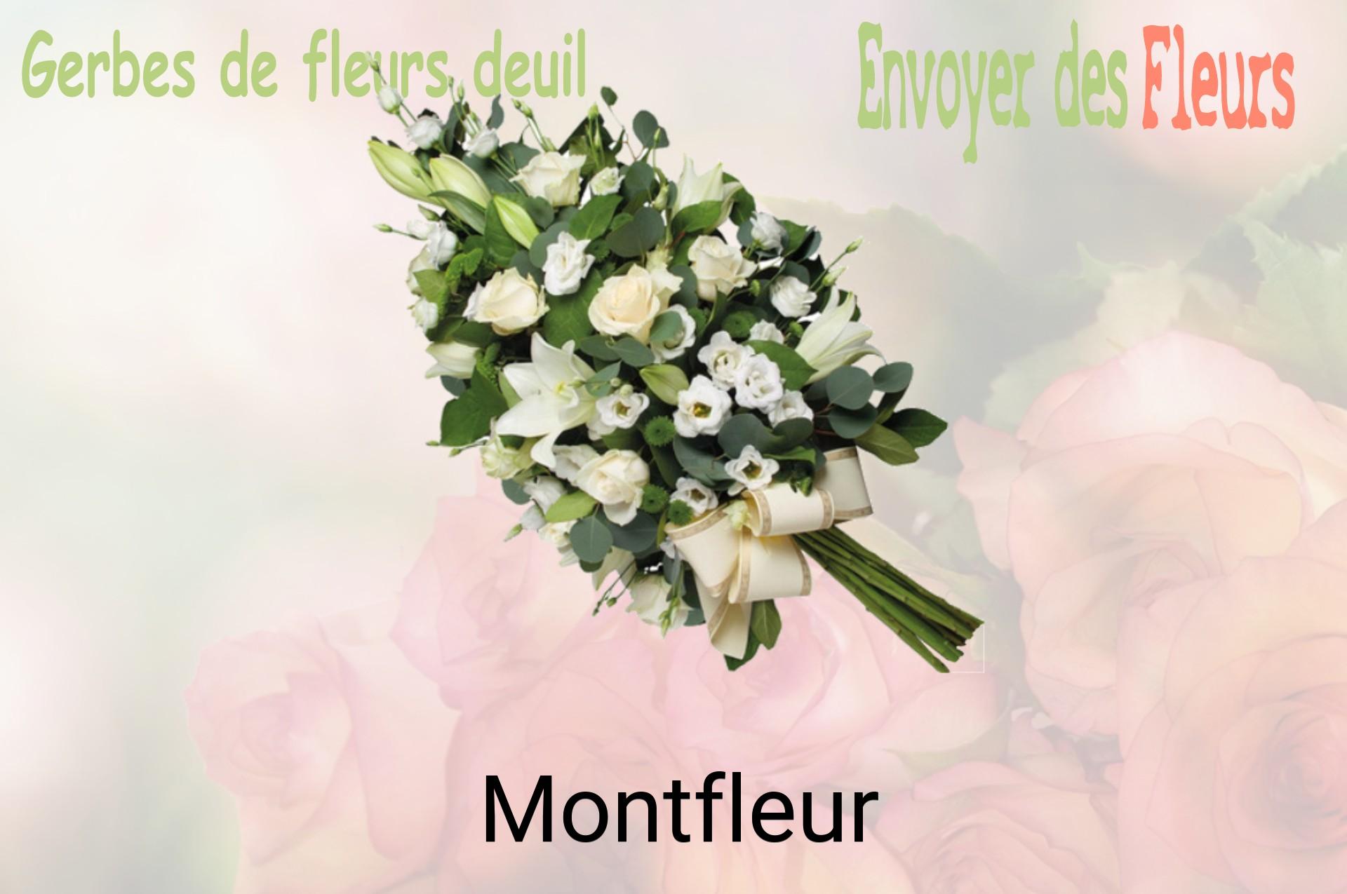 Gerbe de fleurs de deuil livrée à Montfleur